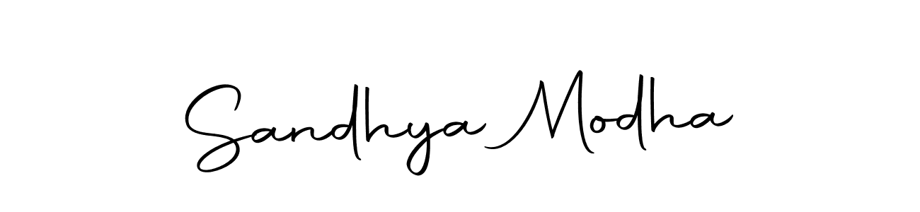 Design your own signature with our free online signature maker. With this signature software, you can create a handwritten (Autography-DOLnW) signature for name Sandhya Modha. Sandhya Modha signature style 10 images and pictures png