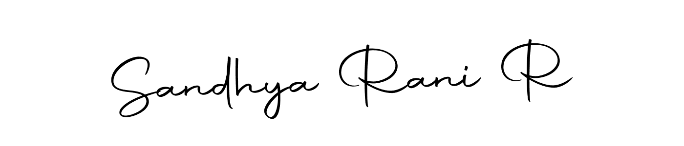 Autography-DOLnW is a professional signature style that is perfect for those who want to add a touch of class to their signature. It is also a great choice for those who want to make their signature more unique. Get Sandhya Rani R name to fancy signature for free. Sandhya Rani R signature style 10 images and pictures png