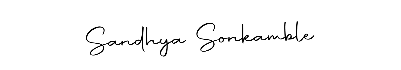 Design your own signature with our free online signature maker. With this signature software, you can create a handwritten (Autography-DOLnW) signature for name Sandhya Sonkamble. Sandhya Sonkamble signature style 10 images and pictures png