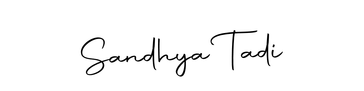 How to make Sandhya Tadi name signature. Use Autography-DOLnW style for creating short signs online. This is the latest handwritten sign. Sandhya Tadi signature style 10 images and pictures png