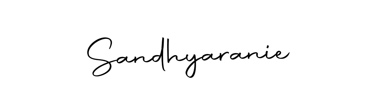 The best way (Autography-DOLnW) to make a short signature is to pick only two or three words in your name. The name Sandhyaranie include a total of six letters. For converting this name. Sandhyaranie signature style 10 images and pictures png