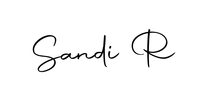 Use a signature maker to create a handwritten signature online. With this signature software, you can design (Autography-DOLnW) your own signature for name Sandi R. Sandi R signature style 10 images and pictures png