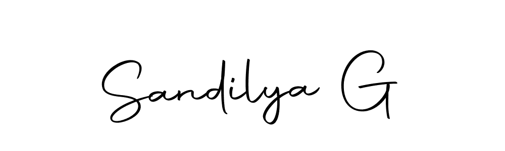 Make a beautiful signature design for name Sandilya G. With this signature (Autography-DOLnW) style, you can create a handwritten signature for free. Sandilya G signature style 10 images and pictures png