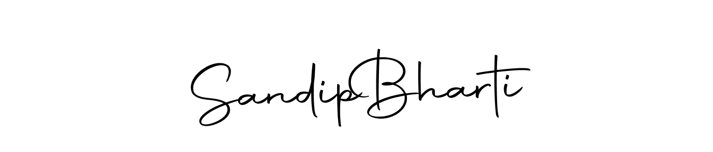 How to make Sandip  Bharti name signature. Use Autography-DOLnW style for creating short signs online. This is the latest handwritten sign. Sandip  Bharti signature style 10 images and pictures png