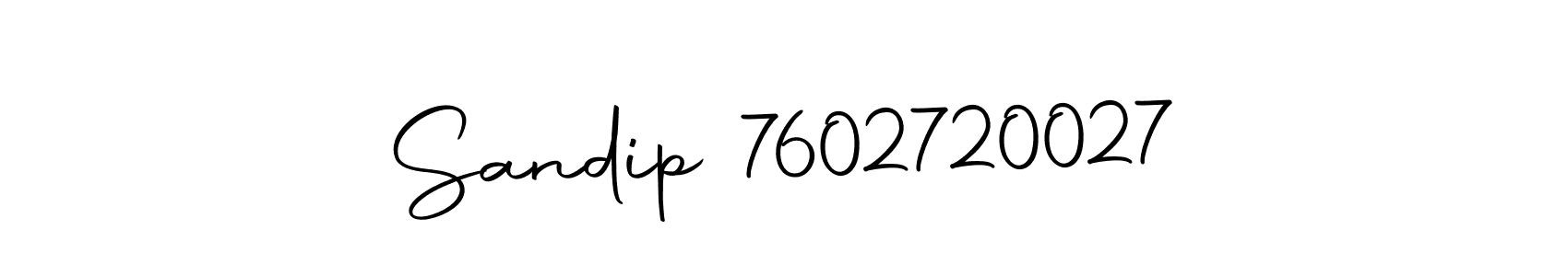 The best way (Autography-DOLnW) to make a short signature is to pick only two or three words in your name. The name Sandip 7602720027 include a total of six letters. For converting this name. Sandip 7602720027 signature style 10 images and pictures png