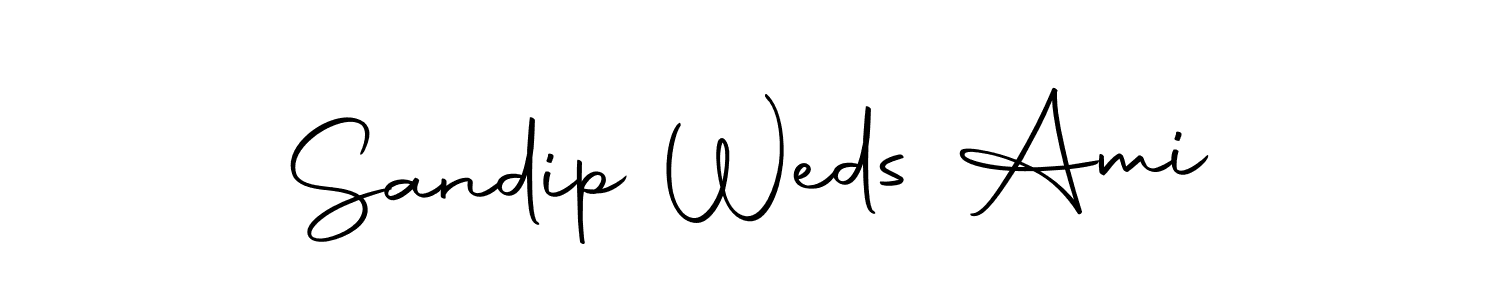 How to make Sandip Weds Ami signature? Autography-DOLnW is a professional autograph style. Create handwritten signature for Sandip Weds Ami name. Sandip Weds Ami signature style 10 images and pictures png