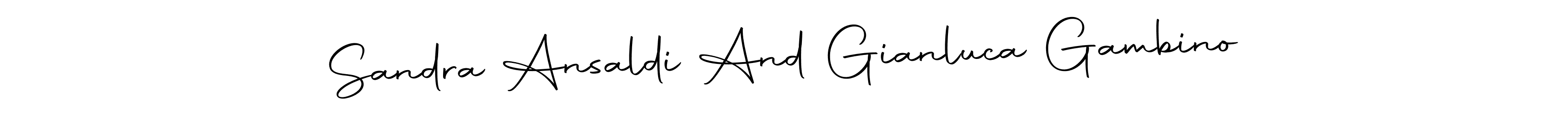 Make a beautiful signature design for name Sandra Ansaldi And Gianluca Gambino. With this signature (Autography-DOLnW) style, you can create a handwritten signature for free. Sandra Ansaldi And Gianluca Gambino signature style 10 images and pictures png