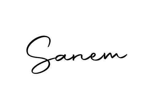 Use a signature maker to create a handwritten signature online. With this signature software, you can design (Autography-DOLnW) your own signature for name Sanem. Sanem signature style 10 images and pictures png