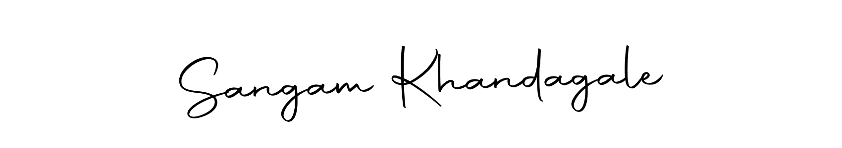 How to make Sangam Khandagale name signature. Use Autography-DOLnW style for creating short signs online. This is the latest handwritten sign. Sangam Khandagale signature style 10 images and pictures png