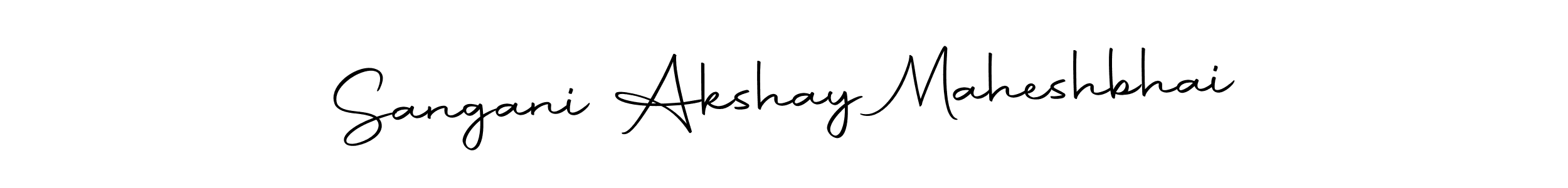 Also we have Sangani Akshay Maheshbhai name is the best signature style. Create professional handwritten signature collection using Autography-DOLnW autograph style. Sangani Akshay Maheshbhai signature style 10 images and pictures png