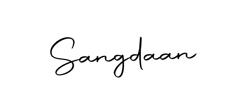 Design your own signature with our free online signature maker. With this signature software, you can create a handwritten (Autography-DOLnW) signature for name Sangdaan. Sangdaan signature style 10 images and pictures png