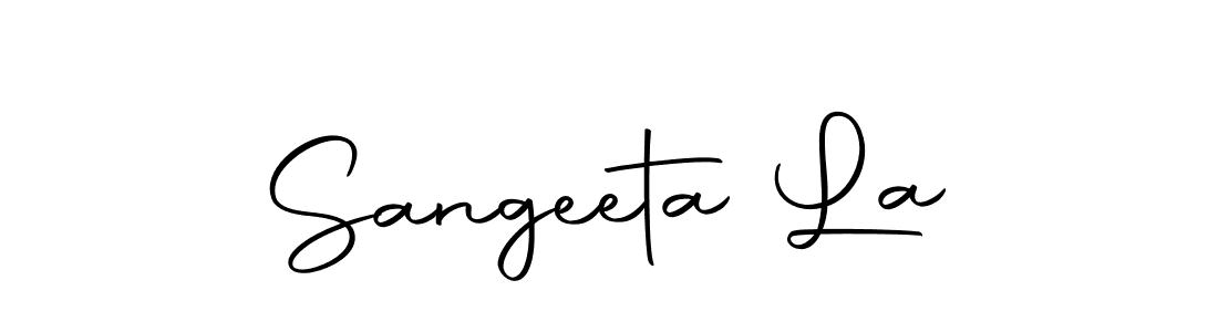 You should practise on your own different ways (Autography-DOLnW) to write your name (Sangeeta La) in signature. don't let someone else do it for you. Sangeeta La signature style 10 images and pictures png