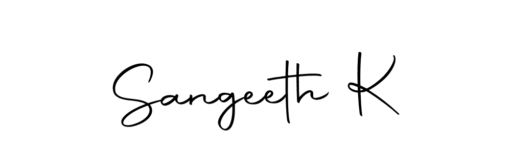 You can use this online signature creator to create a handwritten signature for the name Sangeeth K. This is the best online autograph maker. Sangeeth K signature style 10 images and pictures png