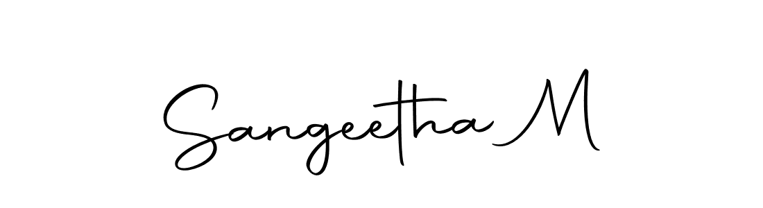 You should practise on your own different ways (Autography-DOLnW) to write your name (Sangeetha M) in signature. don't let someone else do it for you. Sangeetha M signature style 10 images and pictures png