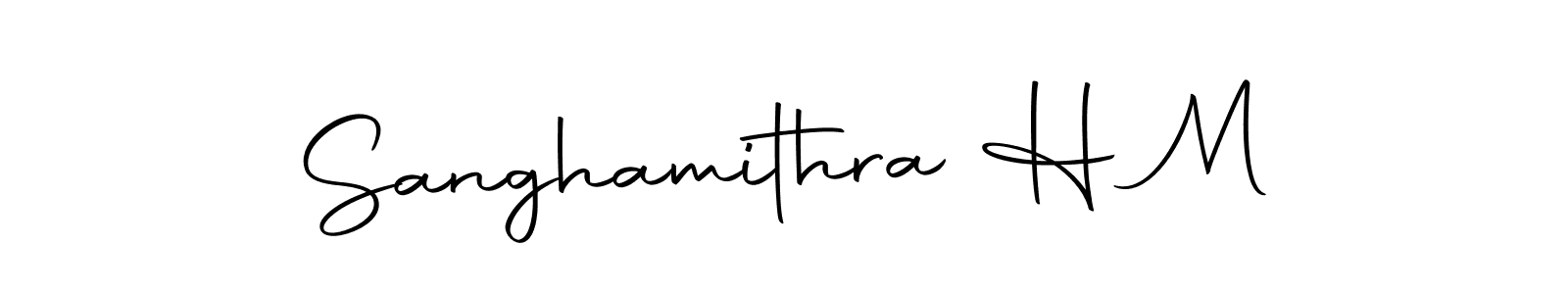 You should practise on your own different ways (Autography-DOLnW) to write your name (Sanghamithra H M) in signature. don't let someone else do it for you. Sanghamithra H M signature style 10 images and pictures png