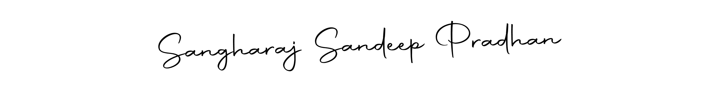 How to make Sangharaj Sandeep Pradhan name signature. Use Autography-DOLnW style for creating short signs online. This is the latest handwritten sign. Sangharaj Sandeep Pradhan signature style 10 images and pictures png