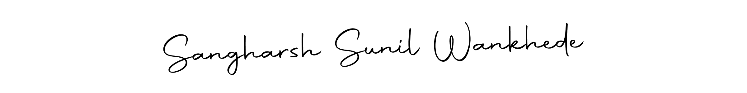 Create a beautiful signature design for name Sangharsh Sunil Wankhede. With this signature (Autography-DOLnW) fonts, you can make a handwritten signature for free. Sangharsh Sunil Wankhede signature style 10 images and pictures png