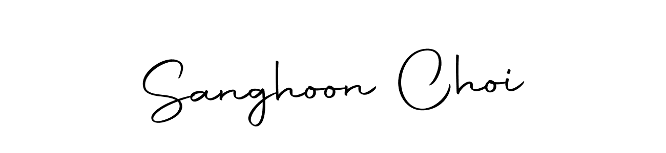 How to make Sanghoon Choi name signature. Use Autography-DOLnW style for creating short signs online. This is the latest handwritten sign. Sanghoon Choi signature style 10 images and pictures png