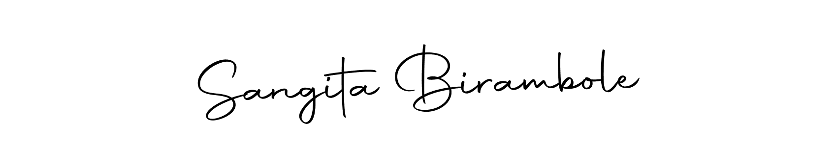 How to make Sangita Birambole name signature. Use Autography-DOLnW style for creating short signs online. This is the latest handwritten sign. Sangita Birambole signature style 10 images and pictures png