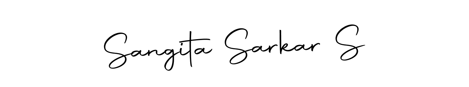 You can use this online signature creator to create a handwritten signature for the name Sangita Sarkar S. This is the best online autograph maker. Sangita Sarkar S signature style 10 images and pictures png