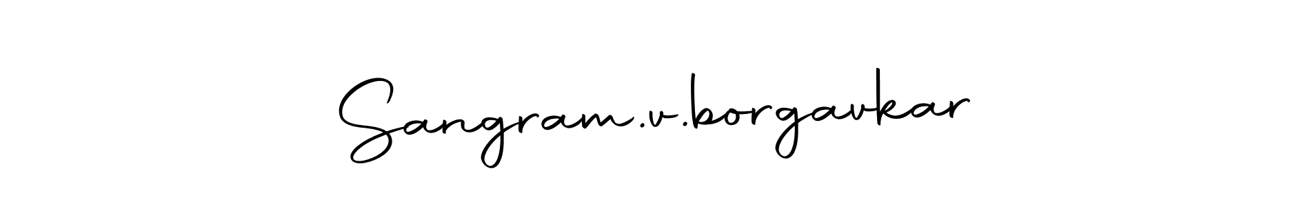 Create a beautiful signature design for name Sangram.v.borgavkar. With this signature (Autography-DOLnW) fonts, you can make a handwritten signature for free. Sangram.v.borgavkar signature style 10 images and pictures png