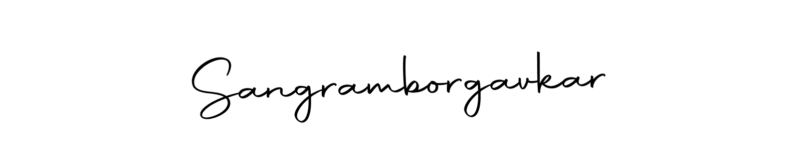Create a beautiful signature design for name Sangramborgavkar. With this signature (Autography-DOLnW) fonts, you can make a handwritten signature for free. Sangramborgavkar signature style 10 images and pictures png
