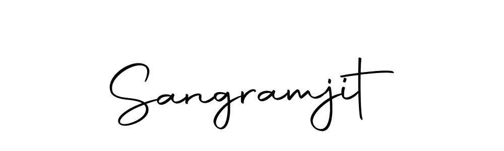 You should practise on your own different ways (Autography-DOLnW) to write your name (Sangramjit) in signature. don't let someone else do it for you. Sangramjit signature style 10 images and pictures png