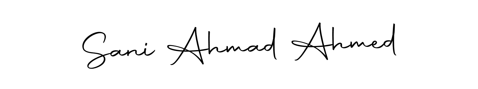 Sani Ahmad Ahmed stylish signature style. Best Handwritten Sign (Autography-DOLnW) for my name. Handwritten Signature Collection Ideas for my name Sani Ahmad Ahmed. Sani Ahmad Ahmed signature style 10 images and pictures png