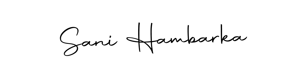 if you are searching for the best signature style for your name Sani Hambarka. so please give up your signature search. here we have designed multiple signature styles  using Autography-DOLnW. Sani Hambarka signature style 10 images and pictures png