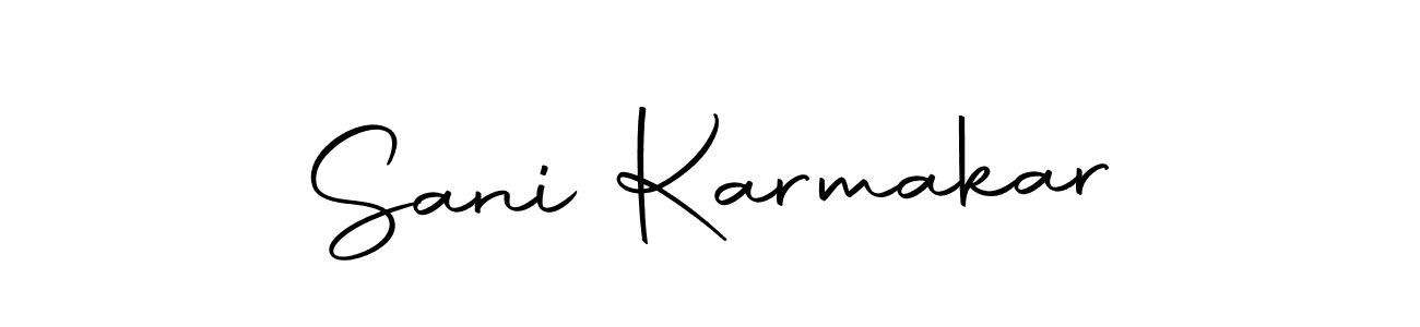 Make a beautiful signature design for name Sani Karmakar. Use this online signature maker to create a handwritten signature for free. Sani Karmakar signature style 10 images and pictures png