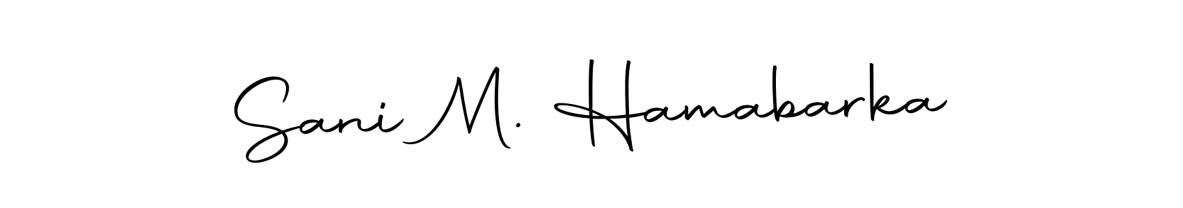 Sani M. Hamabarka stylish signature style. Best Handwritten Sign (Autography-DOLnW) for my name. Handwritten Signature Collection Ideas for my name Sani M. Hamabarka. Sani M. Hamabarka signature style 10 images and pictures png