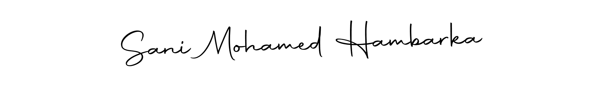 It looks lik you need a new signature style for name Sani Mohamed Hambarka. Design unique handwritten (Autography-DOLnW) signature with our free signature maker in just a few clicks. Sani Mohamed Hambarka signature style 10 images and pictures png