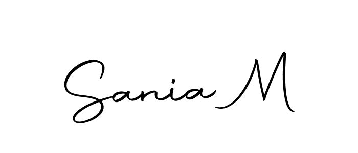 How to make Sania M name signature. Use Autography-DOLnW style for creating short signs online. This is the latest handwritten sign. Sania M signature style 10 images and pictures png