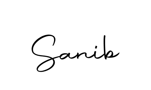 You should practise on your own different ways (Autography-DOLnW) to write your name (Sanib) in signature. don't let someone else do it for you. Sanib signature style 10 images and pictures png