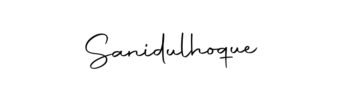 You should practise on your own different ways (Autography-DOLnW) to write your name (Sanidulhoque) in signature. don't let someone else do it for you. Sanidulhoque signature style 10 images and pictures png