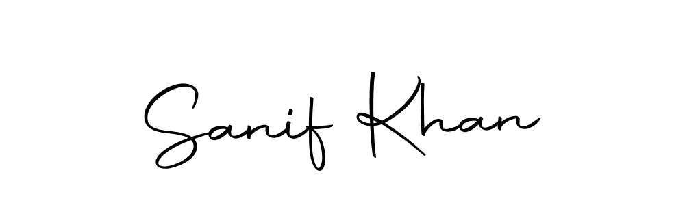 How to make Sanif Khan name signature. Use Autography-DOLnW style for creating short signs online. This is the latest handwritten sign. Sanif Khan signature style 10 images and pictures png
