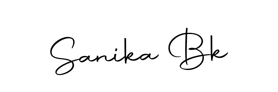 How to make Sanika Bk name signature. Use Autography-DOLnW style for creating short signs online. This is the latest handwritten sign. Sanika Bk signature style 10 images and pictures png