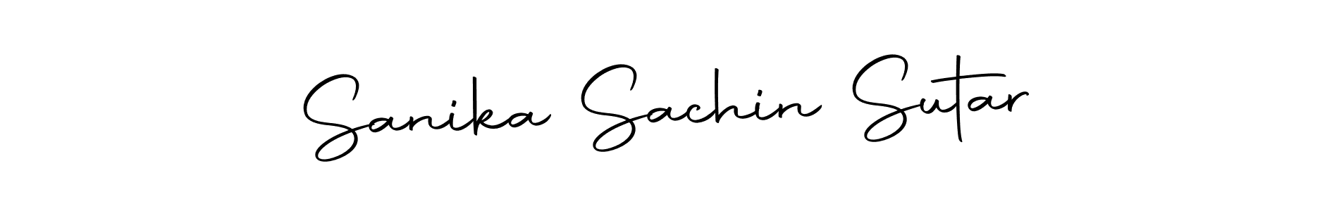 Make a short Sanika Sachin Sutar signature style. Manage your documents anywhere anytime using Autography-DOLnW. Create and add eSignatures, submit forms, share and send files easily. Sanika Sachin Sutar signature style 10 images and pictures png