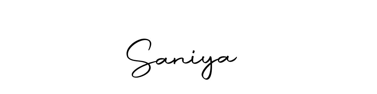 How to make Saniya❤️ name signature. Use Autography-DOLnW style for creating short signs online. This is the latest handwritten sign. Saniya❤️ signature style 10 images and pictures png