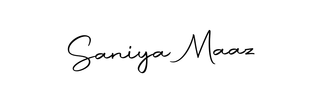 Saniya Maaz stylish signature style. Best Handwritten Sign (Autography-DOLnW) for my name. Handwritten Signature Collection Ideas for my name Saniya Maaz. Saniya Maaz signature style 10 images and pictures png