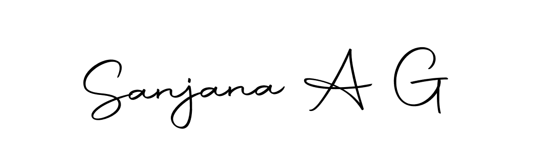 Sanjana A G stylish signature style. Best Handwritten Sign (Autography-DOLnW) for my name. Handwritten Signature Collection Ideas for my name Sanjana A G. Sanjana A G signature style 10 images and pictures png