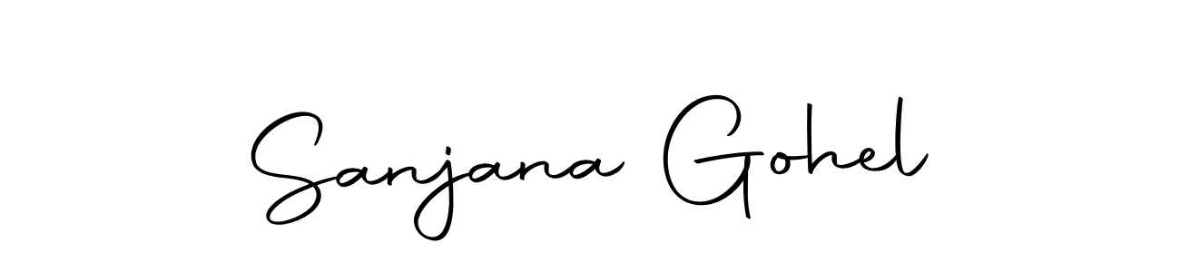 How to make Sanjana Gohel name signature. Use Autography-DOLnW style for creating short signs online. This is the latest handwritten sign. Sanjana Gohel signature style 10 images and pictures png