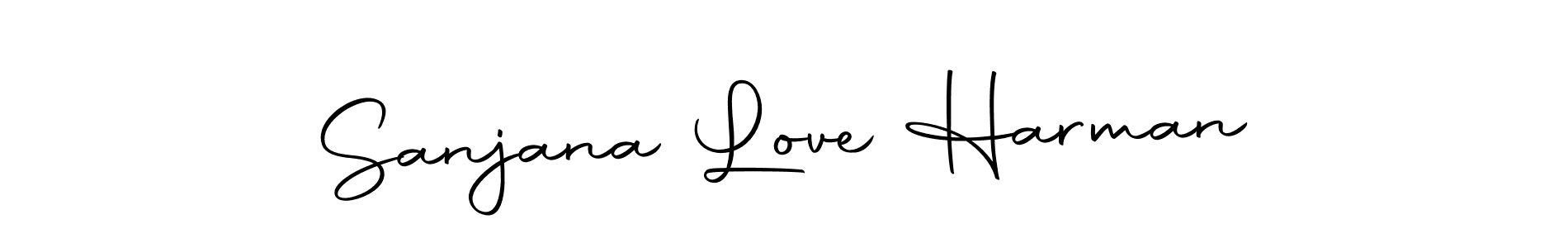 Autography-DOLnW is a professional signature style that is perfect for those who want to add a touch of class to their signature. It is also a great choice for those who want to make their signature more unique. Get Sanjana Love Harman name to fancy signature for free. Sanjana Love Harman signature style 10 images and pictures png