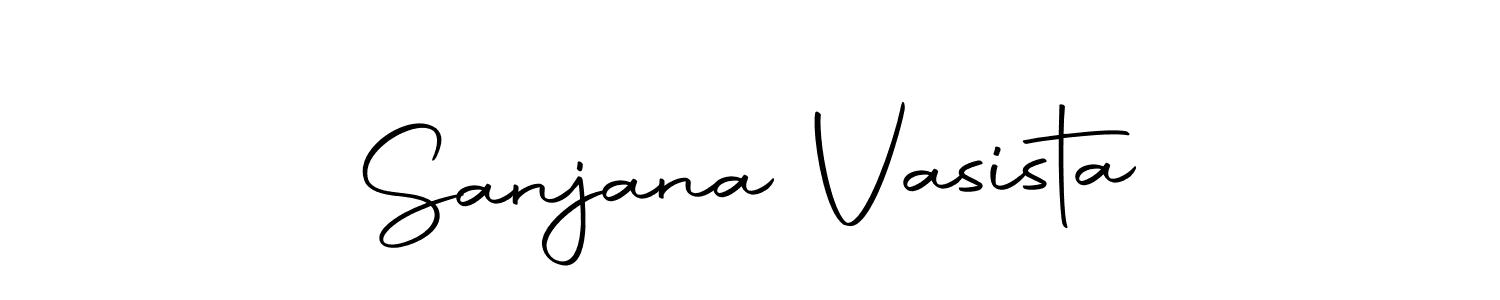 Make a beautiful signature design for name Sanjana Vasista. With this signature (Autography-DOLnW) style, you can create a handwritten signature for free. Sanjana Vasista signature style 10 images and pictures png