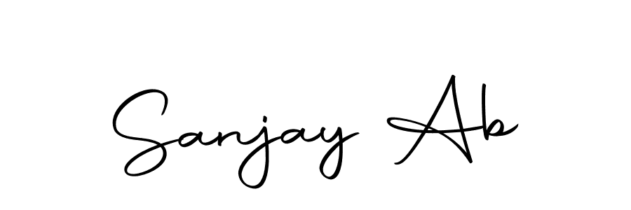 Sanjay Ab stylish signature style. Best Handwritten Sign (Autography-DOLnW) for my name. Handwritten Signature Collection Ideas for my name Sanjay Ab. Sanjay Ab signature style 10 images and pictures png