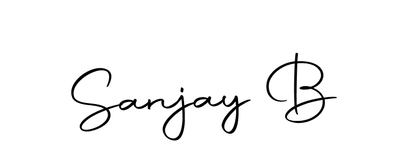 How to make Sanjay B name signature. Use Autography-DOLnW style for creating short signs online. This is the latest handwritten sign. Sanjay B signature style 10 images and pictures png