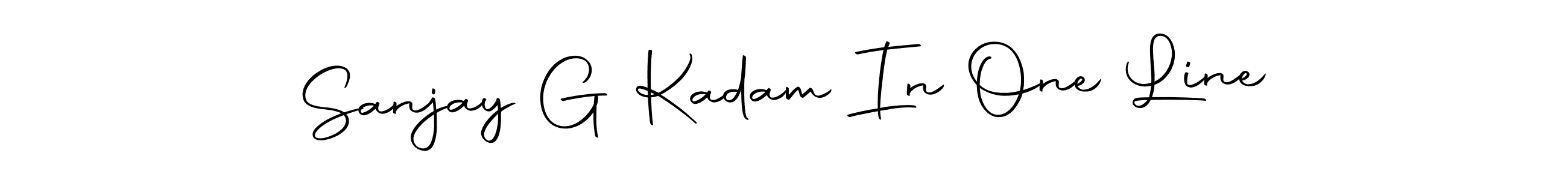 How to make Sanjay G Kadam In One Line name signature. Use Autography-DOLnW style for creating short signs online. This is the latest handwritten sign. Sanjay G Kadam In One Line signature style 10 images and pictures png