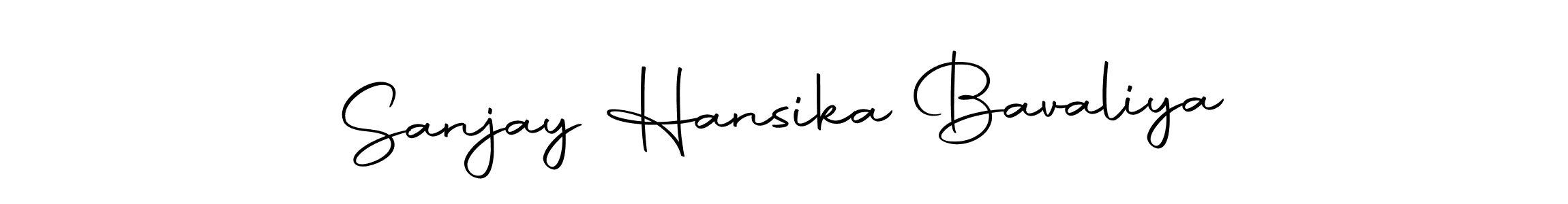 Make a beautiful signature design for name Sanjay Hansika Bavaliya. Use this online signature maker to create a handwritten signature for free. Sanjay Hansika Bavaliya signature style 10 images and pictures png