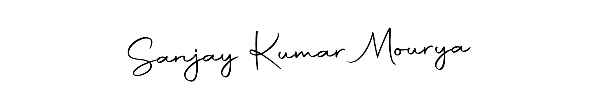 How to make Sanjay Kumar Mourya name signature. Use Autography-DOLnW style for creating short signs online. This is the latest handwritten sign. Sanjay Kumar Mourya signature style 10 images and pictures png