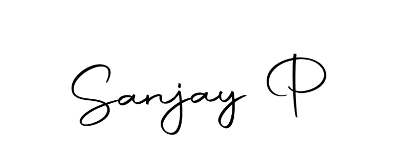 Use a signature maker to create a handwritten signature online. With this signature software, you can design (Autography-DOLnW) your own signature for name Sanjay P. Sanjay P signature style 10 images and pictures png